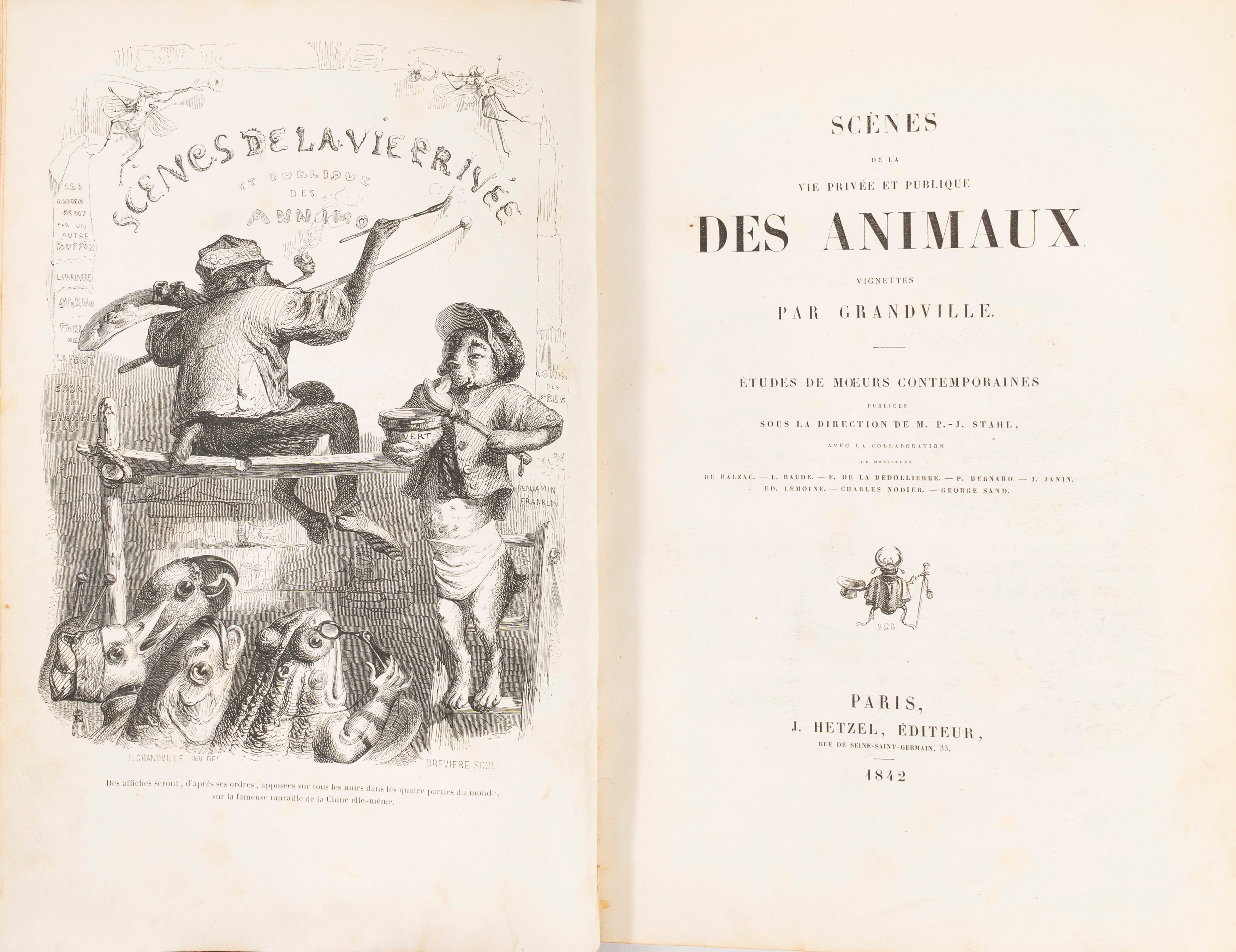 Grandville, Jean - Jacques - Scènes De la Vie Privée Et Publique Des Animax