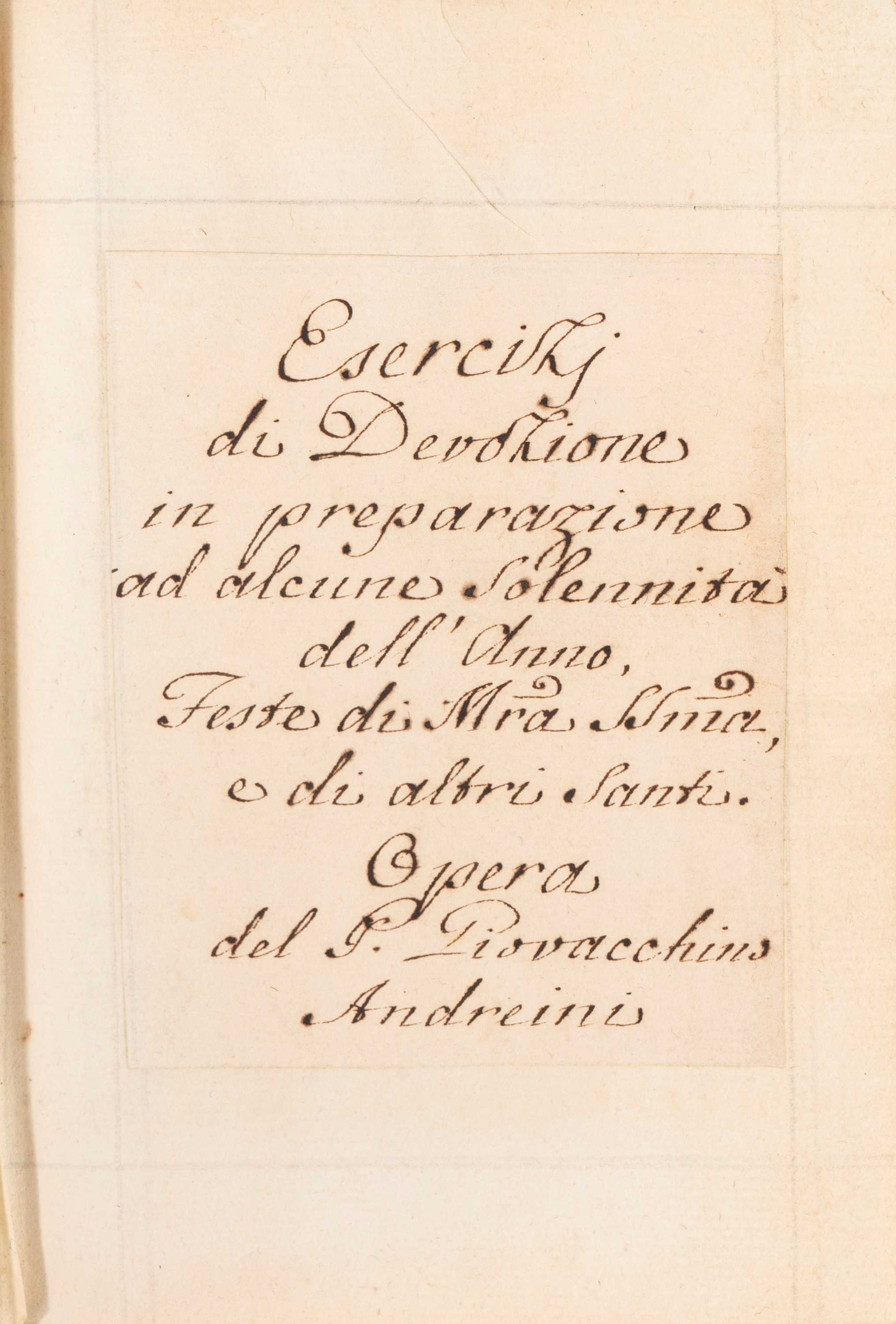 Esercizj di Devozione in Preparazione Ad Alcune Solennità Dell'anno...opera del P. Giovacchino An...