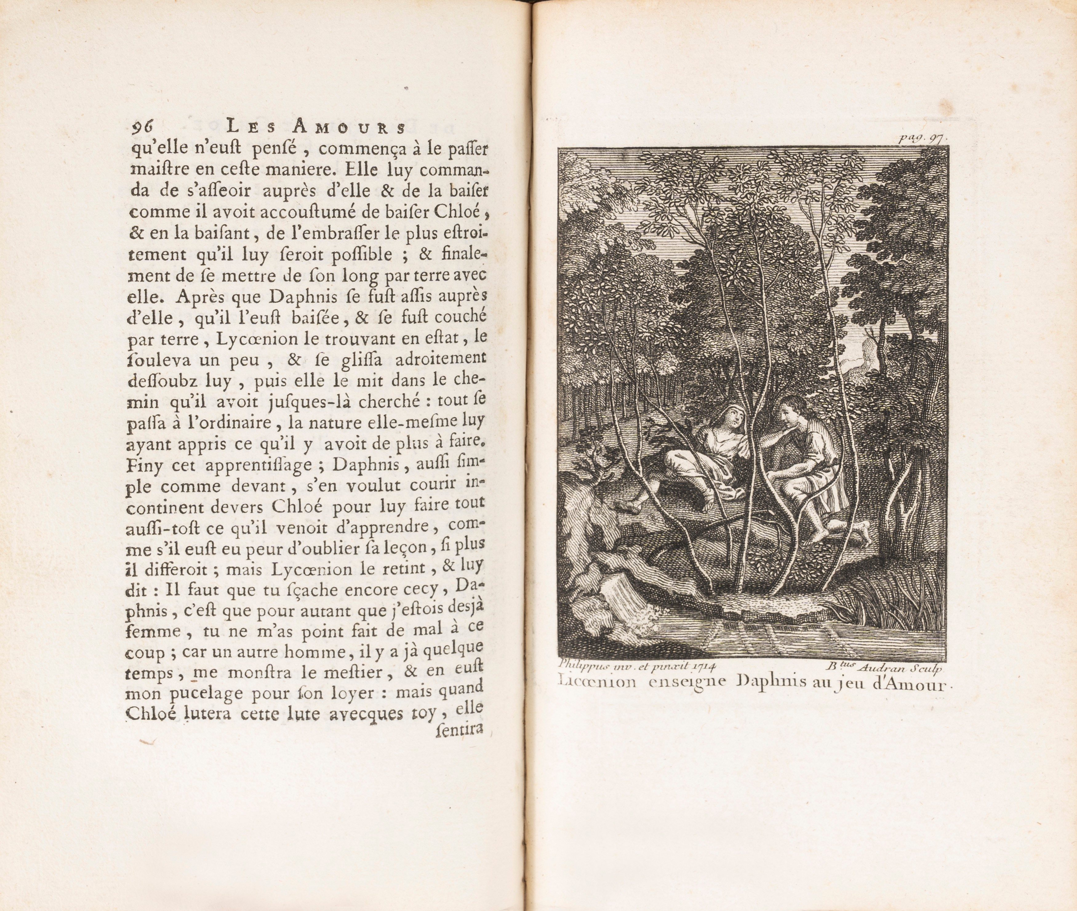 Longo Sofista - Les Amours pastorales de Daphnis et Chloé, Edizione illustrata, 1745