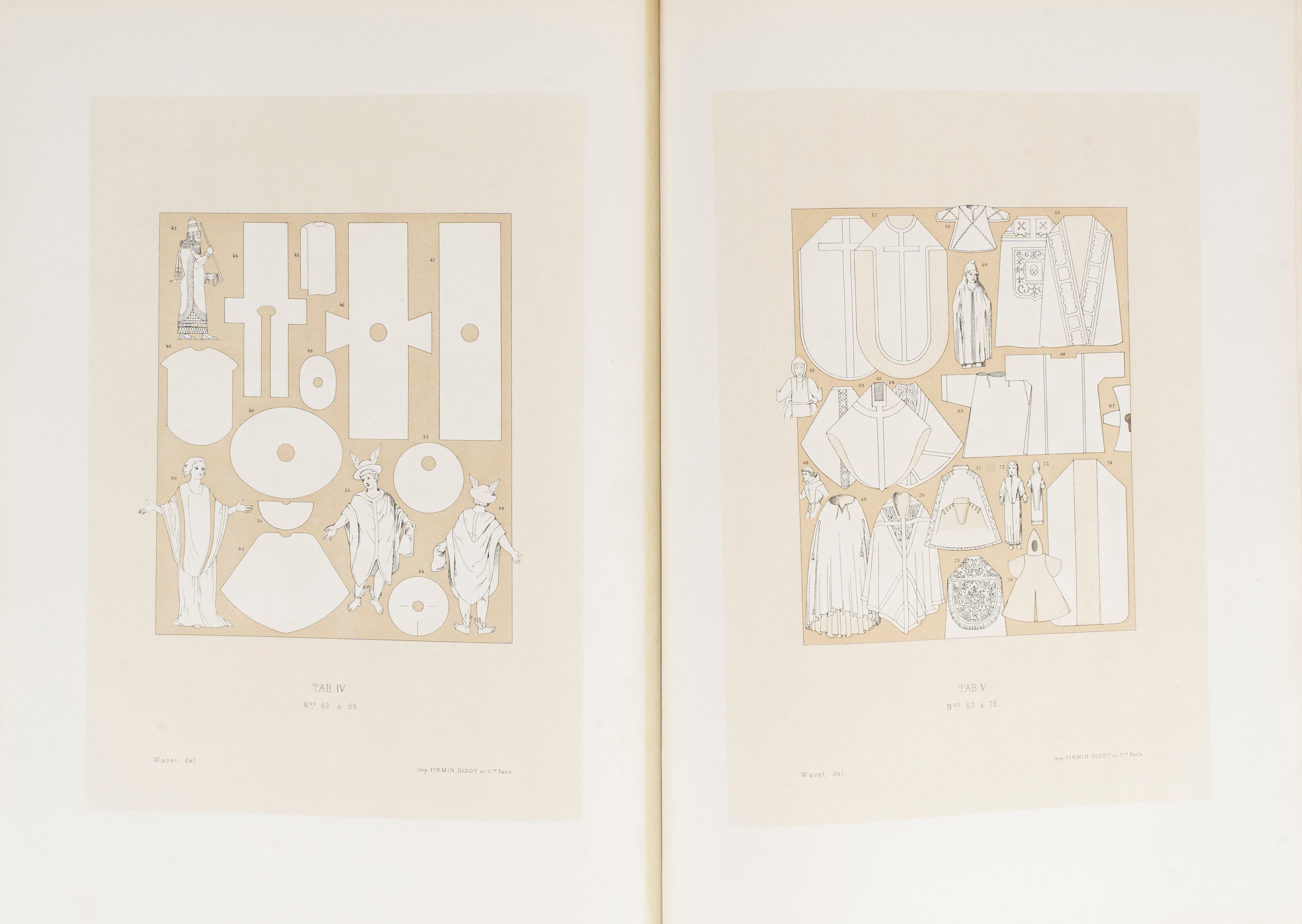 Auguste Racinet - Le Costume Historique. Cinq cents planches, trois cents en couleurs, or et arge...