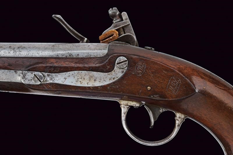 Interessante Pistola a Pietra Focaia D'ordinanza Mod. 1836 di A. Waters