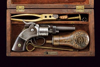 Mass. Arms Co. Maynard Primed Pocket Revolver in Cassetta