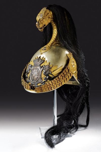 Elmo per corazzieri di Amedeo I, Italia e Spagna, 1871-1873