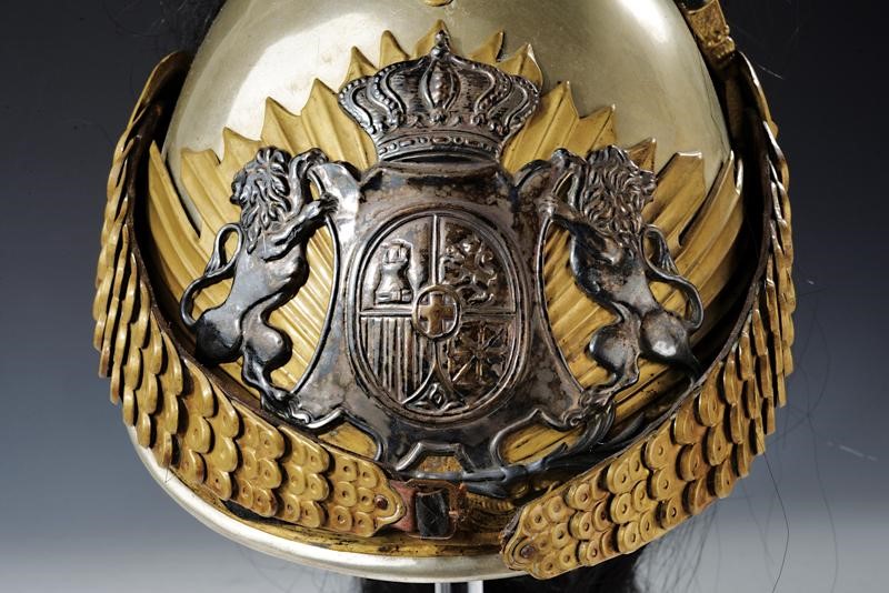 Elmo per corazzieri di Amedeo I, Italia e Spagna, 1871-1873