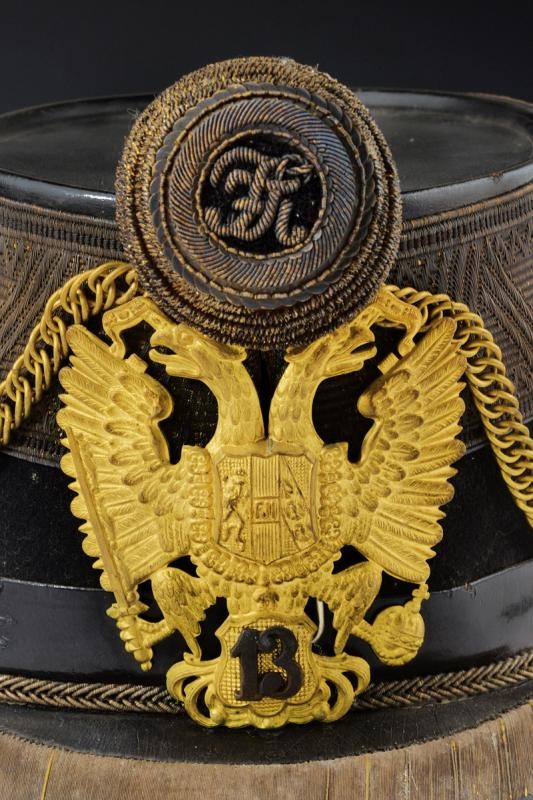 Shako da ufficiale d'Artiglieria Austriaca, 1900 circa