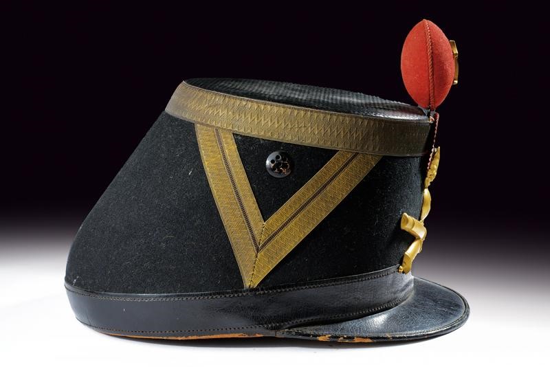 Shako da ufficiale d'artiglieria, Francia, 1870-1880