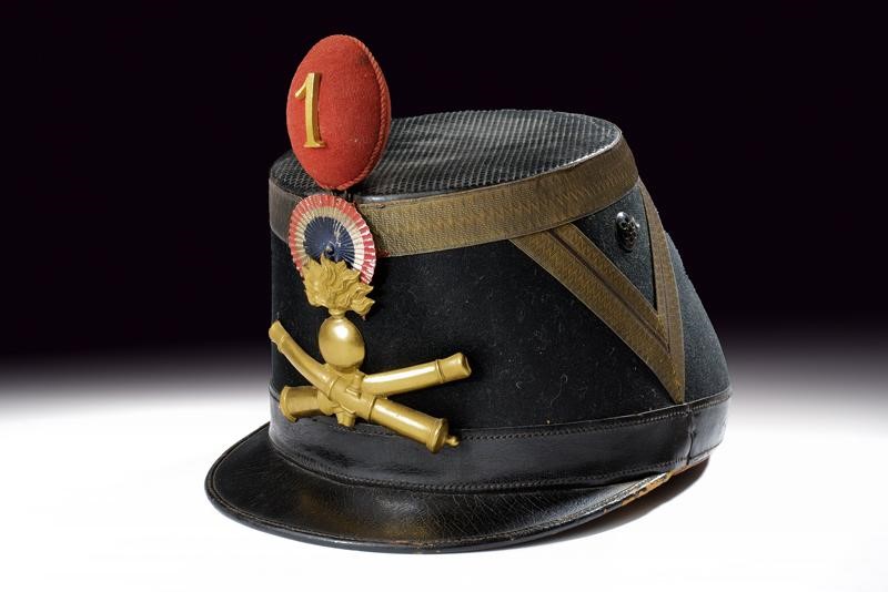Shako da ufficiale d'artiglieria, Francia, 1870-1880