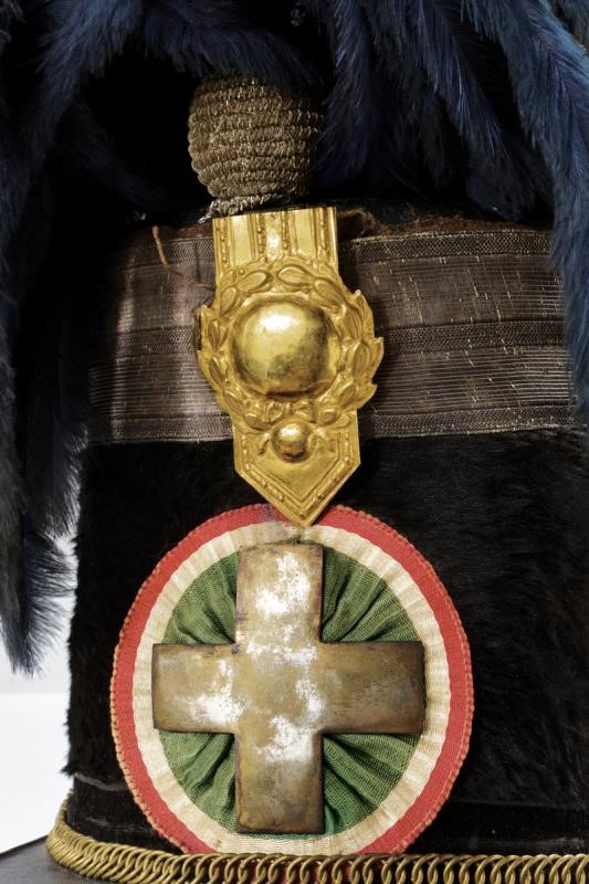 Shako Guardia Nazionale, Regno di Sardegna, del Metà del XIX Secolo