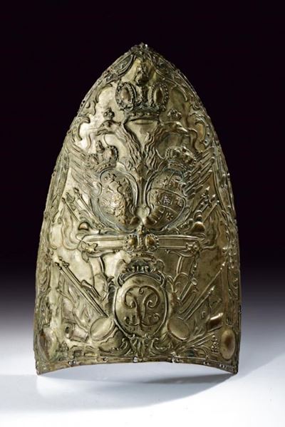 Placca per mitria da truppa, Russia imperiale, XVIII secolo