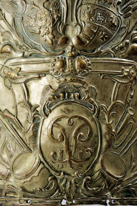 Placca per mitria da truppa, Russia imperiale, XVIII secolo