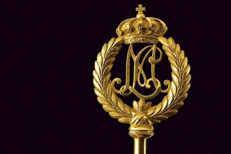 Chiave da Ciambellano con monogramma di Maria Luisa d'Asburgo-Lorena, Ducato di Parma e Piacenza,...