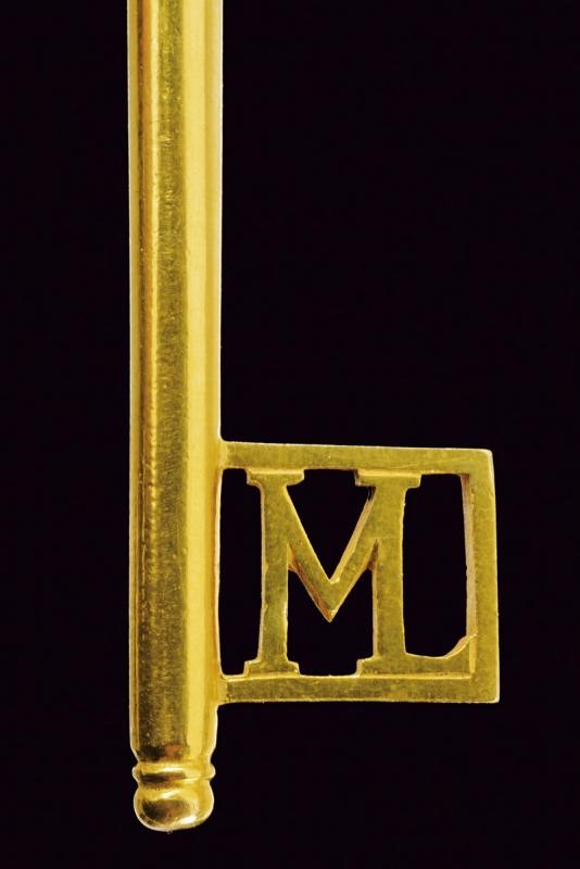 Chiave da Ciambellano con monogramma di Maria Luisa d'Asburgo-Lorena, Ducato di Parma e Piacenza,...