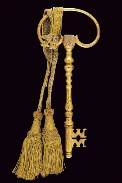Chiave da Ciambellano, ferro dorato, XVIII/XIX secolo