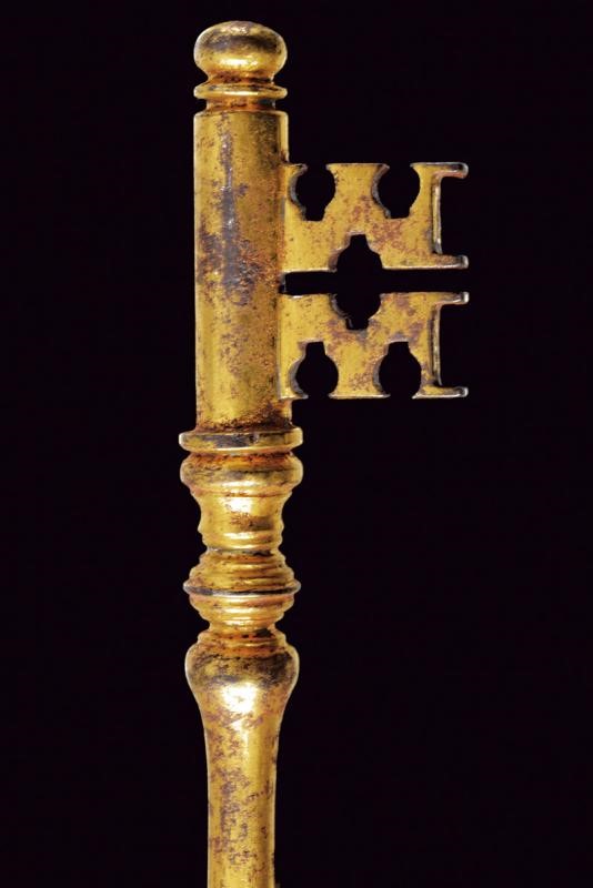 Chiave da Ciambellano, ferro dorato, XVIII/XIX secolo