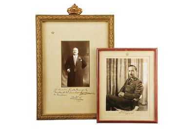 Foto di personaggi di lignaggio reale con autografi, prima metà del XX secolo