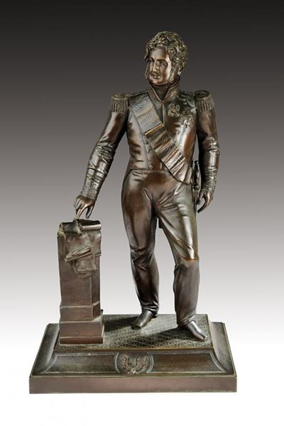 Busto di Luigi Filippo, bronzo a tuttotondo, XIX Secolo, Francia