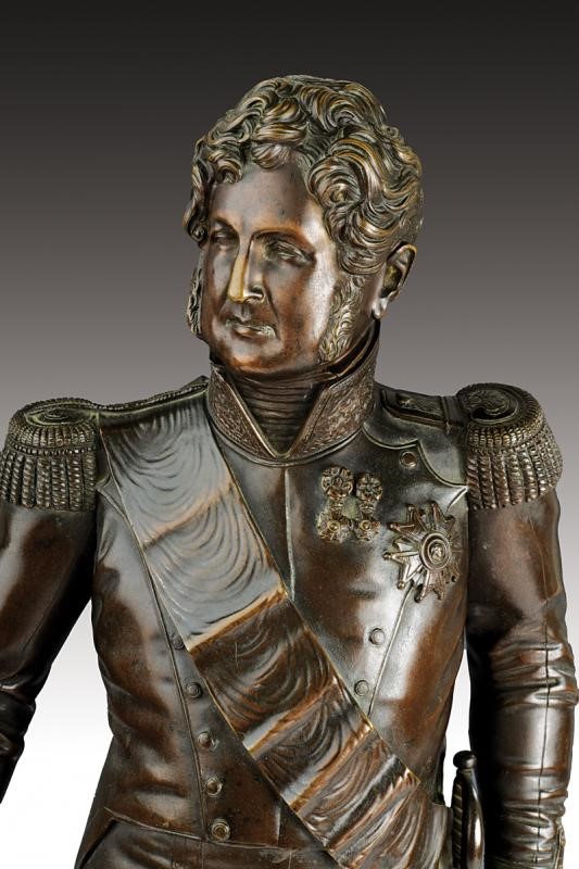 Busto di Luigi Filippo, bronzo a tuttotondo, XIX Secolo, Francia