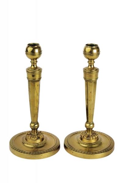 Paio di Antichi Candelabri "retour D'egypte"