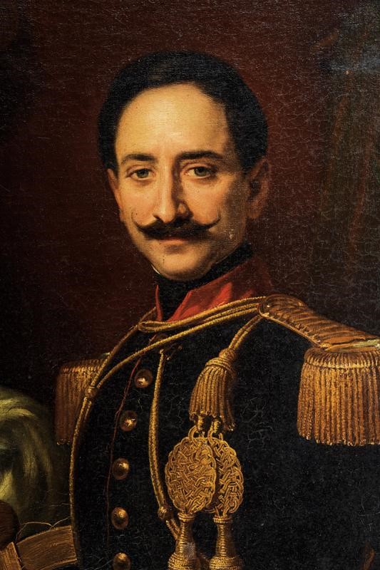 Anonimo, Ritratto di colonnello dell'Artiglieria Pontificia, olio su tela