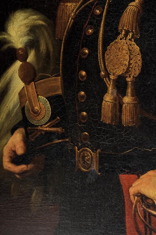 Anonimo, Ritratto di colonnello dell'Artiglieria Pontificia, olio su tela