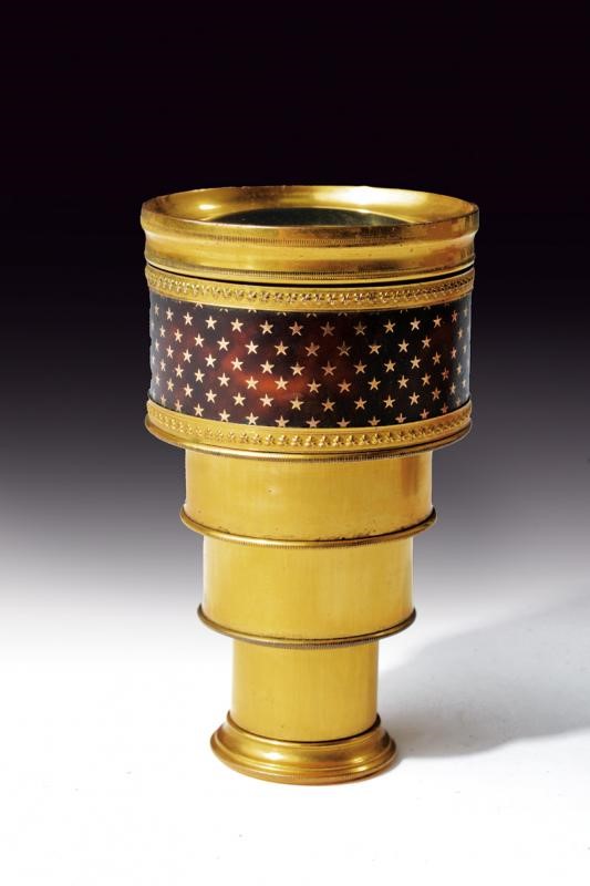 Cannocchiale militare, ottone dorato, Francia, 1900 circa