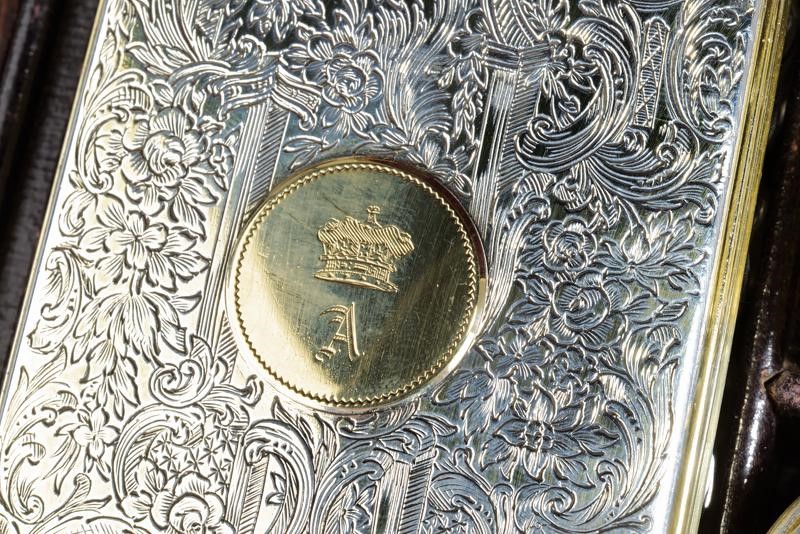 Set da toilette in argento e oro, Londra 1840, probabilmente appartenuto al principe Adolfo, Duca...
