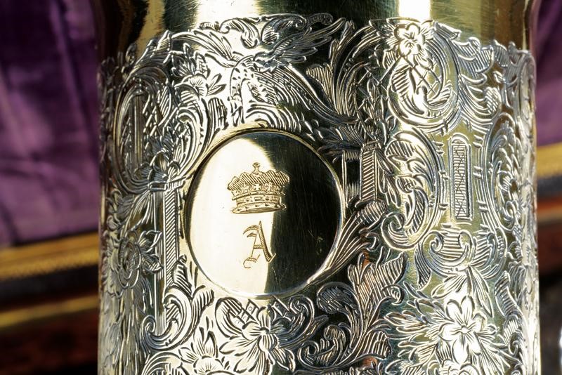 Set da toilette in argento e oro, Londra 1840, probabilmente appartenuto al principe Adolfo, Duca...