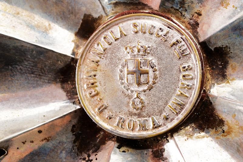 Ordine civile e militare dell'Aquila romana, Placca in argento smaltato con spade, 1942-1945