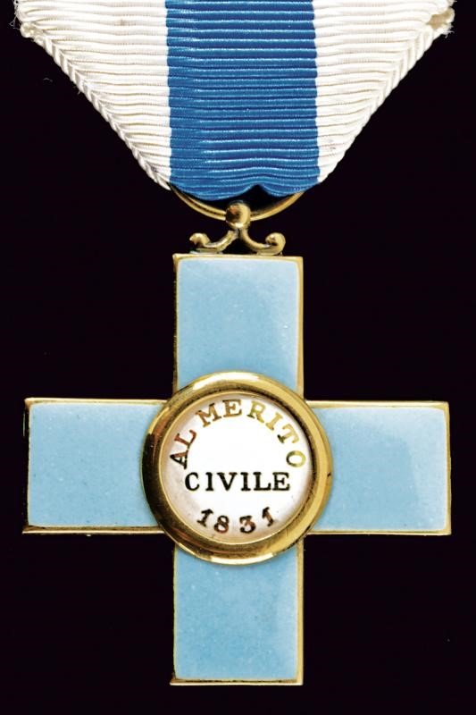 Regno di Sardegna, Ordine civile di Savoia in oro e smalti