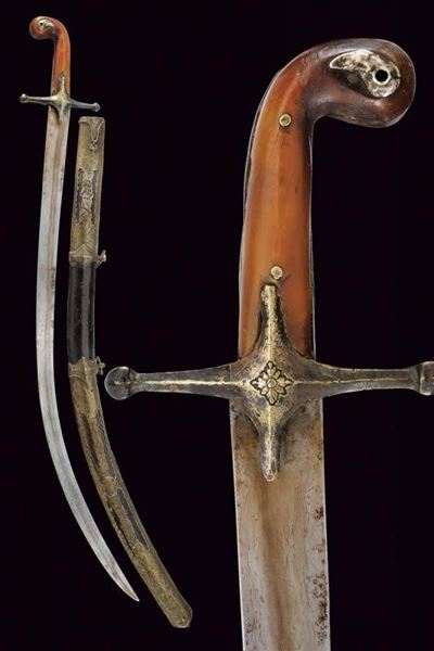 Shamshir, fornimenti in argento, Turchia, metà XIX secolo