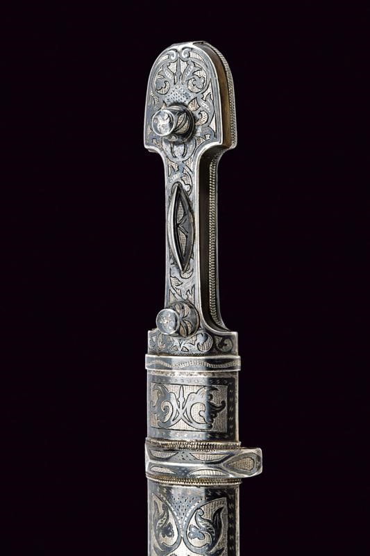 Kindjal, Lama dritta in Caucaso, 50.3 cm, circa 1900