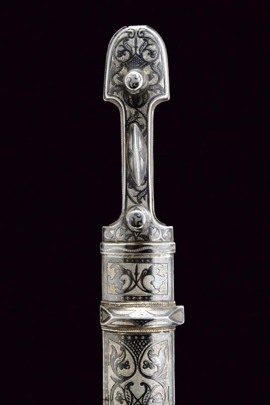 Kindjal, Lama dritta in Caucaso, 50.3 cm, circa 1900