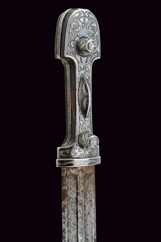 Kindjal, Lama dritta in Caucaso, 50.3 cm, circa 1900