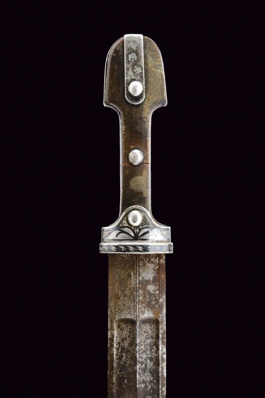 Kindjal, Lama dritta in Caucaso, 50.3 cm, circa 1900