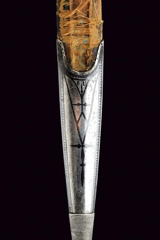 Kindjal, Lama dritta in Caucaso, 50.3 cm, circa 1900
