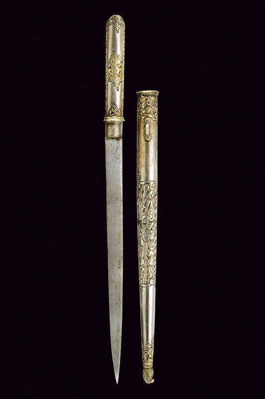 Bichaq, collezione turca con fornimenti in argento, circa 1900