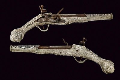 Paio di pistole a pietra focaia, Turchia, Prima metà del XIX Secolo