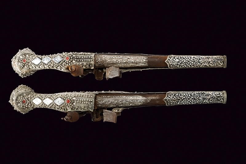 Paio di pistole a pietra focaia, Turchia, Prima metà del XIX Secolo