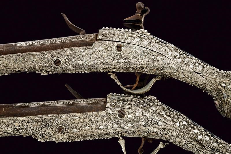 Paio di pistole a pietra focaia, Turchia, Prima metà del XIX Secolo