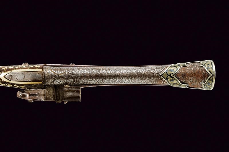 Bel tromboncino alla micheletta, tecnica Balcani, lunghezza 38.5 cm, metà XIX secolo
