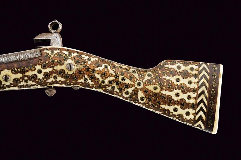 Bel tromboncino alla micheletta, tecnica Balcani, lunghezza 38.5 cm, metà XIX secolo
