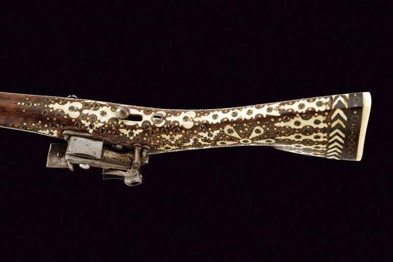 Bel tromboncino alla micheletta, tecnica Balcani, lunghezza 38.5 cm, metà XIX secolo