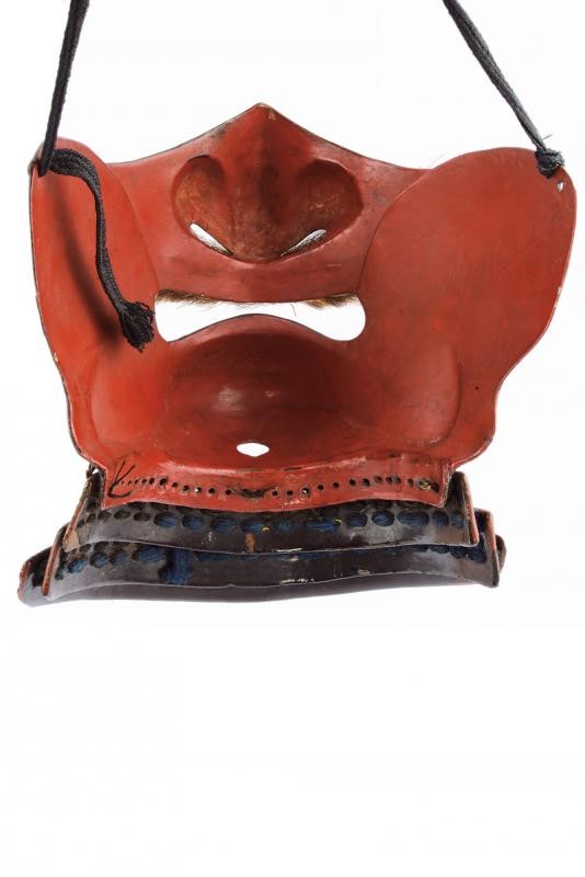 Suji Kabuto con Menpo, Giappone, Periodo Edo (1603-1867), altezza 28 cm
