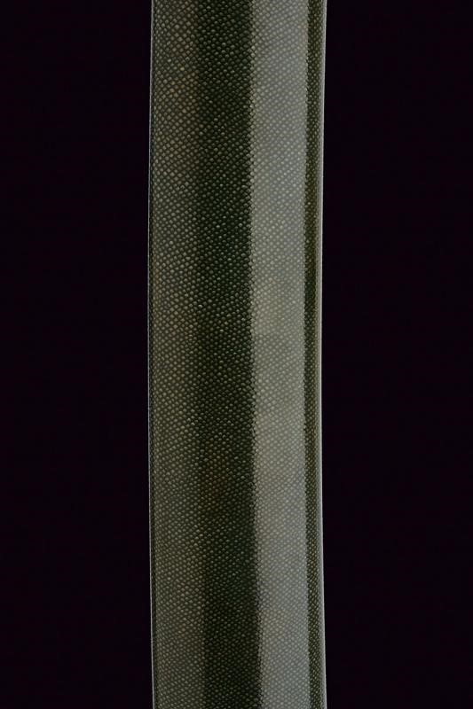 Mutsu no Kami Juji Wara Toshi Naga, Katana firmata con koshirae in ferro e legno laccato