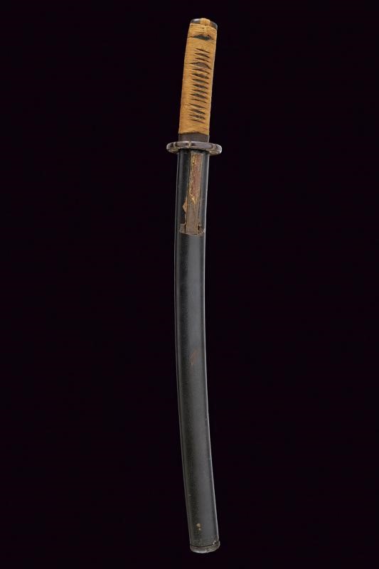 Wakizashi, lama shinogi-zukuri con mei 'Noshu seki Kane Tomo'