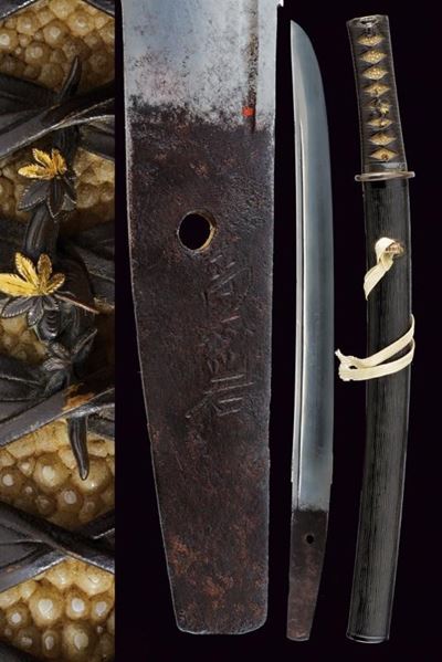 Kanewara, Sunobe Tanto (Ko wakizashi) con koshirae artistica