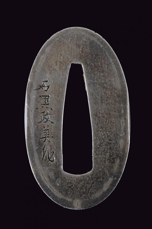 Ishiguro Masayoshi, Fuchi-kashira con firma e kao