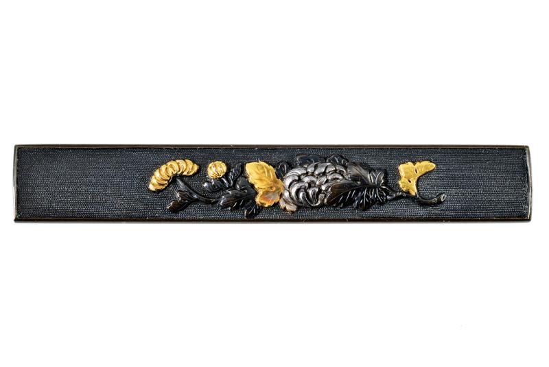Kozuka, Giappone, Periodo Edo (1603-1867), in shakudo con certificato NBTHK