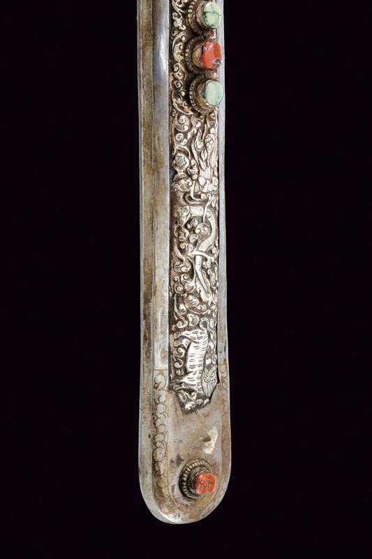 Daga Tibetana con Fornimenti in Argento, Fine XIX Secolo