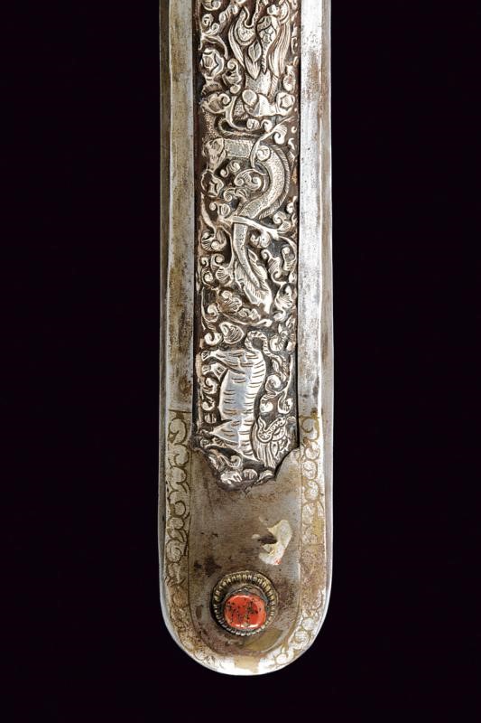 Daga Tibetana con Fornimenti in Argento, Fine XIX Secolo